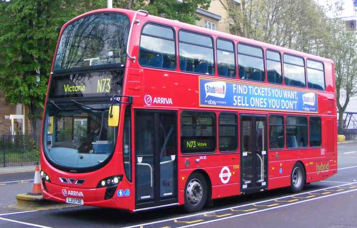 Arriva London Volvo B5LH Wright hybrid HV83